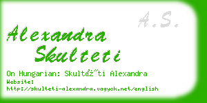 alexandra skulteti business card